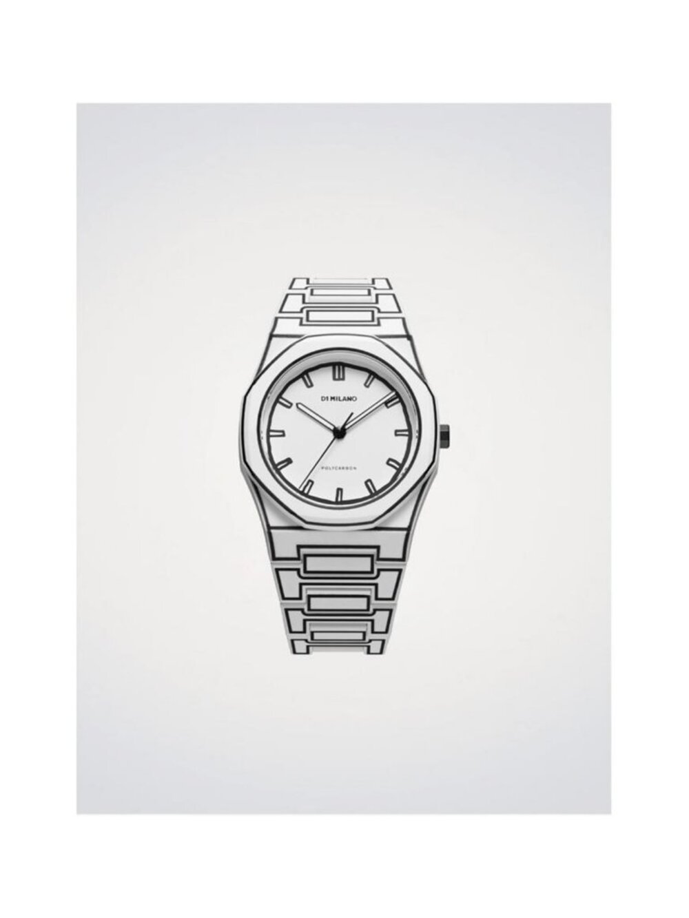 NWT D1 Milano Core Quartz White Dial Men's Watch